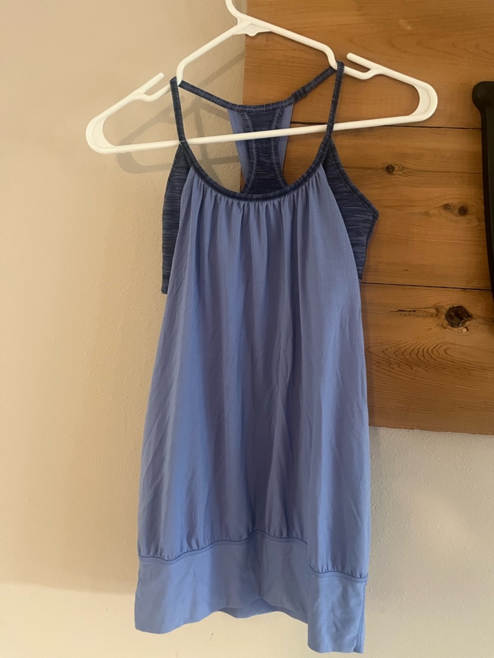 lululemon athletica Light Blue & Navy Tank Top